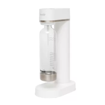   HOME HGSZG1000 szódagép, szabványos CO2 patron, fehér/inox, 2300 g, 14 x 41.5 x 25 cm