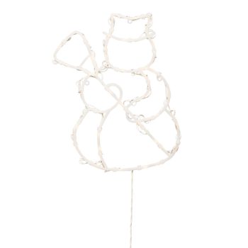   HOME KID507BWW hóember ablakdísz, 35 db melegfehér LED, időzítő, elemes, beltéri kivitel