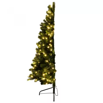   HOME dekorációs termékek KMF 7/180 Műfenyő, fél-fa, beépített LED világítással, 180 cm magas