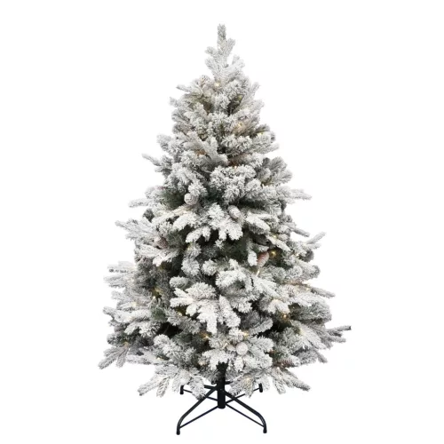 KMF8LED240 havas műfenyő LED-ekkel, 460db melegfehér LED, 8 program, 240cm magas, 144cm átmérő, 3D és 2D tűlevelek, hálózati tápellátás, beltéri kivitel