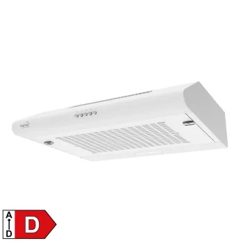   HOME Konyhai páraelszívó HURRICANE 60 cm, fehér, 2 motoros kivitel, 3 sebességfokozat, 1,5W-os LED lámpával, max. 200W teljesítmény, max. légszállítás 380 m3/h, 66dB, D energiaosztály ( KPE 6038W )
