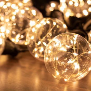   HOME Sorolható party fényfüzér, Micro LED-es melegfehér gömb, kültéri, 5 m ( LPL 10 GLOBE )