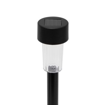   Home MX842 napelemes kerti lámpa, 1 db melegfehér LED, akkumulátor, fekete műanyag, 24db-os szett