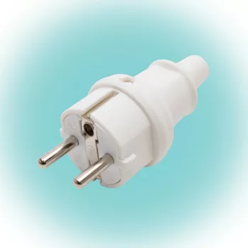   HOME NGD 03 földelt dugvilla egyenes kábelvezetéssel, fehér színben ( NGD 03 )