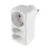 HOME NV 131/WH 2 euro + 1 védőér. alj elosztó ( NV 131/WH )