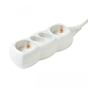   HOME NV 14/WH hálózati elosztó, 4 aljzattal (2 euró + 2 földelt), 1,5 méteres kábellel ( NV 14/WH