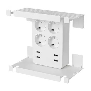   HOME 4 aljzat, 4 USB elosztó, tálcákkal, fali csatlakozóaljzatba ( NV 4 USB )