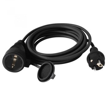   HOME NV 7-20/GY hosszabbító, fekete színbe, 20 méteres gumikábellel, 3x1,5 nmm ( NV 7-20/GY )