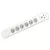 HOME NVT 06K USB/WH túlfeszültségvédett hálózati elosztó, USB töltőaljzattalokkal 1,4 méteres kábellel