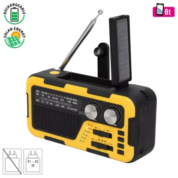   SAL RPH 2 multifunkciós napelemes rádió, hibrid töltés, 3 sávos AM-FM-SW rádió, BT, ~40 óra üzemidő ( RPH 2 )