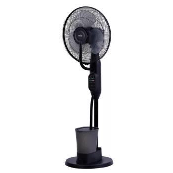   HOME SFM43BK párásító ventilátor, 75 W, 40 cm névleges lapátátmérő, 3 lapát, 3 fokozat, oszcillálás, kikapcsolásidőzítés, 3 fokozatú párásítás, állítható dőlésszög