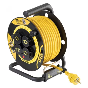 STANLEY kábeldob, IP44, 20m kábellel, H07RN-F 3G1,5, 3000W