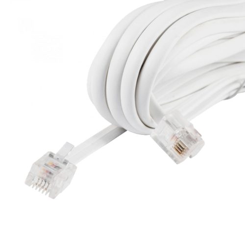 USE T 5-10/WH Telefoncsatlakozó kábel, 6P4C, dugó-dugó, 10m ( T 5-10/WH )