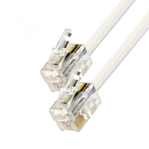 USE T 5-10WH/X Telefoncsatlakozó kábel, 6P4C, dugó-dugó, 10m ( T 5-10WH/X )