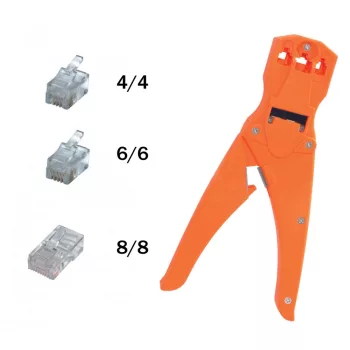   SMA TW 3-6 Krimpelő fogó, telefondugóhoz, müanyag, 210mm ( TW 3-6 )