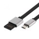 HOME USBF 2 microUSB töltőkábel, lapos, 2m