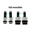 HOME USBF 2 microUSB töltőkábel, lapos, 2m