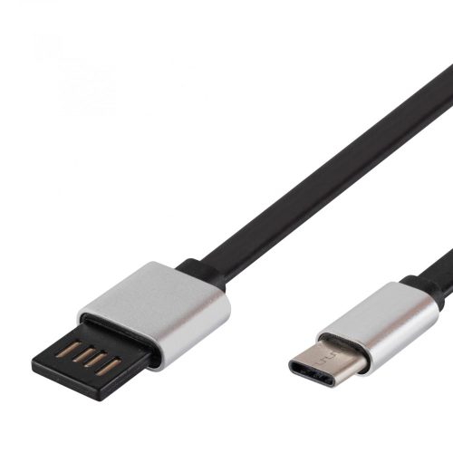 HOME USBF C2 USB-C töltőkábel, lapos, 2m