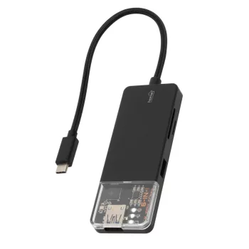   HOME USBHUB6 dokkoló állomás, 4K HDMI, egér, billentyűzet, TF/microSD, SD, USB tároló, merevlemez, ~100 W PD, plug & play, LED visszajelzés