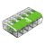 Wago 221-425 GREEN vezeték összekötő 5 x 0,2-4mm2 -es tömör és sodrott vezetékhez, oldható, lapos kivitel, átlátszó házban (újrahasznosított anyagból készült)