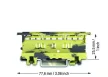 Wago 221-500/000-053 Rögzítő-távtartó - 221 sorozat - 4 mm² - kalapsínre/csavaroros szereléshez - sötét szürke-sárga