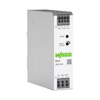   Wago 2587-2144, Kapcsolóüzemű tápegység, Alap, 1 fázis, 24 VDC kimeneti feszültség, 5 A kimeneti áram, DC-OK LED Wago (2587-2144)