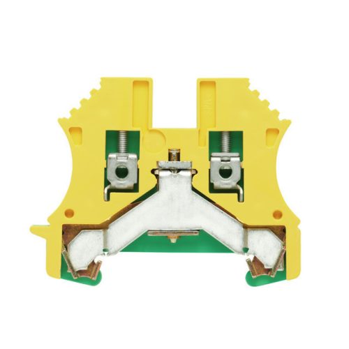 Weidmüller 1010000000 WPE 2.5 Földelő sorkapcsok, Csavaros csatlakozás, 2.5 mm2;, 300 A (2,5 mm2;), zöld / sárga