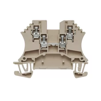   Weidmüller 1031400000 WDU 1.5/ZZ Átvezető sorkapocs, Csavaros csatlakozás, 1.5 mm2;, 800 V, 17.5 A, Sötétbézs