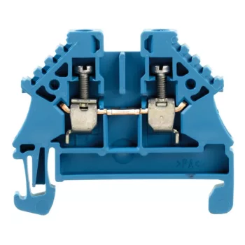   Weidmüller 1040880000 WDU 2.5N ZQV BL Átvezető sorkapocs, Csavaros csatlakozás, 2.5 mm2;, 500 V, 24 A, Kék