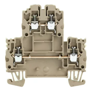   Weidmüller 1041600000 WDK 2.5N Kettő vezetős Kétemeletes sorkapocs, Csavaros csatlakozás, 2.5 mm2;, 800 V, 24 A, Sötétbézs