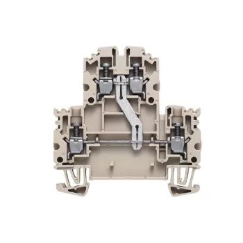   Weidmüller 1041610000 WDK 2.5N V Kettő vezetős Kétemeletes sorkapocs, Csavaros csatlakozás, 2.5 mm2;, 800 V, 24 A, Sötétbézs