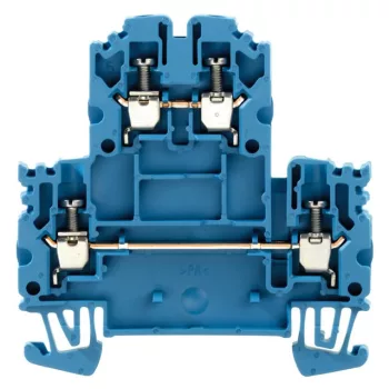   Weidmüller 1041680000 WDK 2.5N BL Kettő vezetős Kétemeletes sorkapocs, Csavaros csatlakozás, 2.5 mm2;, 800 V, 24 A, Kék