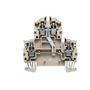   Weidmüller 1041910000 WDK 4N V Kettő vezetős Kétemeletes sorkapocs, Csavaros csatlakozás, 4 mm2;, 800 V, 32 A, Sötétbézs