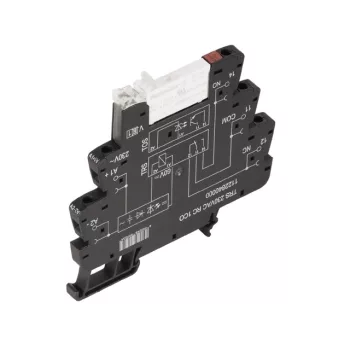   Weidmüller 1122830000 TRS 120VAC RC 1CO, Komplett relé 1 váltóérintkező (CO) AgNi, 120V AC +/-10 % vezérlőfeszültség, 6A folytonos áram, csavaros csatlakozás (Microseries)