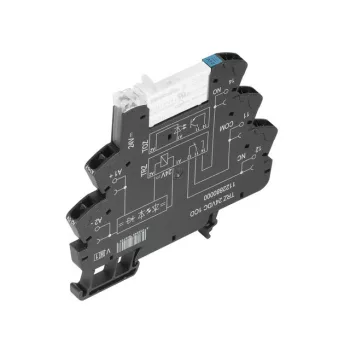   Weidmüller 1122880000 TRZ 24VDC 1CO, Komplett relé 1 váltóérintkező (CO) AgNi, 24V DC +/-20 % vezérlőfeszültség, 6A folytonos áram, húzókengyeles csatlakozás (Microseries)