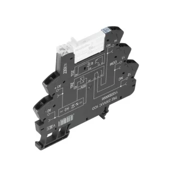   Weidmüller 1122890000 TRZ 24VUC 1CO, Komplett relé 1 váltóérintkező (CO) AgNi, 24V UC (AC/DC) +/-10 % vezérlőfeszültség, 6A folytonos áram, húzókengyeles csatlakozás (Microseries)