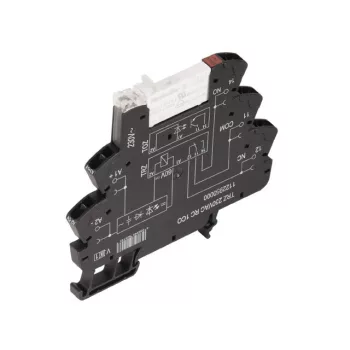   Weidmüller 1122950000 TRZ 230VAC RC 1CO, Komplett relé 1 váltóérintkező (CO) AgNi, 230V AC +/-10 % vezérlőfeszültség, 6A folytonos áram, húzókengyeles csatlakozás (Microseries)