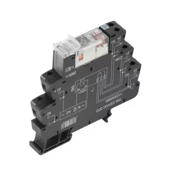   Weidmüller 1123500000 TRS 24VUC 2CO TERMSERIES, Relék, Érintkezők száma: 2 Váltóérintkező AgNi, Névleges vezérlőfeszültség: 24 V UC ±10 %, Folytonos áram: 8 A, Csavaros csatlakozás