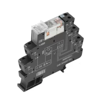   Weidmüller 1123540000 TRS 230VUC 2CO, Komplett relé 2 váltóérintkező (CO) AgNi, 230V UC (AC/DC) +/-5 % vezérlőfeszültség, 8A folytonos áram, csavaros csatlakozás (Microseries)