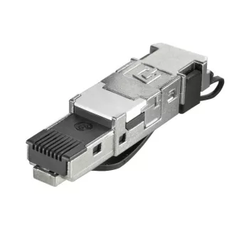   Weidmüller 1132040000 IE-PS-RJ45-FH-BK-A RJ45 csatlakozódugó, szerszám nélkül szerelhető, Cat.6<sub>A</sub> / E osztály<sub>A</sub> (ISO/IEC 11801 2010), 8 eres, EIA/TIA T568 A