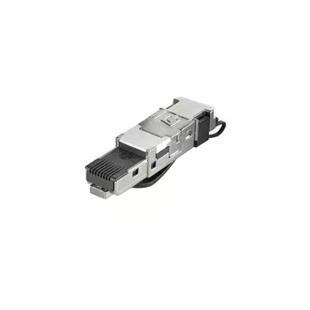   Weidmüller 1132050000 IE-PS-RJ45-FH-BK-B RJ45 csatlakozódugó, szerszám nélkül szerelhető, Cat.6<sub>A</sub> / E osztály<sub>A</sub> (ISO/IEC 11801 2010), 8 eres, EIA/TIA T568 B