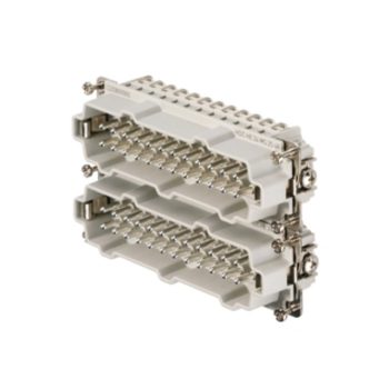   Weidmüller 1220800000 HDC HE 24 MS 25-48 Nehézcsatlakozó betét papa HDC-betét, Dugó, 500 V, 16 A, Pólusszám: 24, Csavaros csatlakozás, Méret: 8