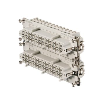   Weidmüller 1221200000 HDC HE 24 FS 25-48 Nehézcsatlakozó betét mama HDC-betét, Hüvely, 500 V, 16 A, Pólusszám: 24, Csavaros csatlakozás, Méret: 8