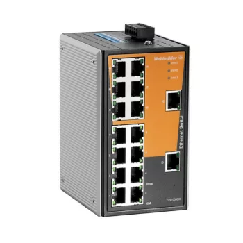   Weidmüller 1241000000 IE-SW-VL16-16TX Hálózati switch, nem konfigurálható, Fast Ethernet, Portok száma: 16x RJ45, IP30, 0 °C...60 °C