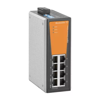   Weidmüller 1241270000 IE-SW-VL08-8GT Hálózati switch, nem konfigurálható, Gigabit Ethernet, Portok száma: 8 * RJ45 10/100/1000BaseT(X), IP30, -10 °C...60 °C