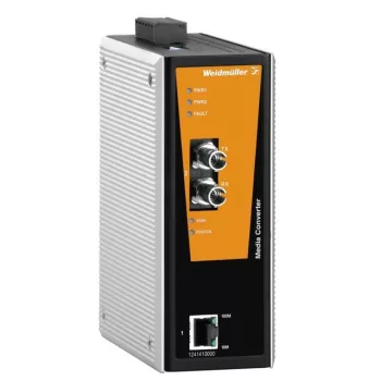   Weidmüller 1286890000 IE-MC-VLT-1TX-1ST Médiakonverter, Fast Ethernet, Portok száma: 1x RJ45, 1 * ST multimódusú, IP30, -40 °C...75 °C