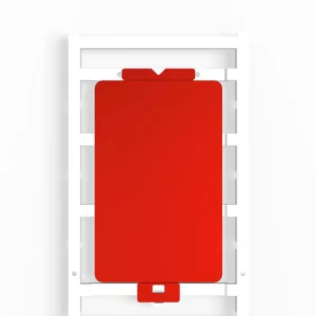   Weidmüller 1288390000 CC 85/54 K MC NE RT ClipCard, Készülékjelölők, 54 x 85 mm, Piros