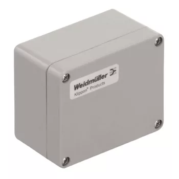   Weidmüller 1305820000 KLIPPON POK 081106 Klippon POK (polyester empty enclosure), Üres ház, Magasság: 75 mm, Szélesség: 110 mm, Mélység: 56 mm, Anyag: üvegszál erősítésű poliészter, kezeletlen, polírozott, Ezüstszürke