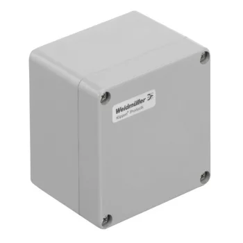   Weidmüller 1305870000 KLIPPON POK 121209 Klippon POK (polyester empty enclosure), Üres ház, Magasság: 120 mm, Szélesség: 122 mm, Mélység: 90 mm, Anyag: üvegszál erősítésű poliészter, kezeletlen, polírozott, Ezüstszürke
