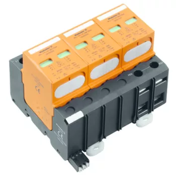   Weidmüller 1351670000 VPU I 3 R LCF 280V/25KA Túlfeszültség-levezető, Kisfeszültség, telekommunikációs érintkezővel, Szivárgási áram mentes, TN-C, IT, N nélkül